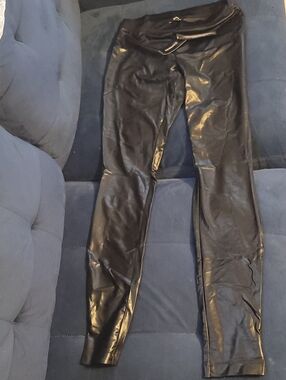 Express Black Faux Leather Leggings with Tag